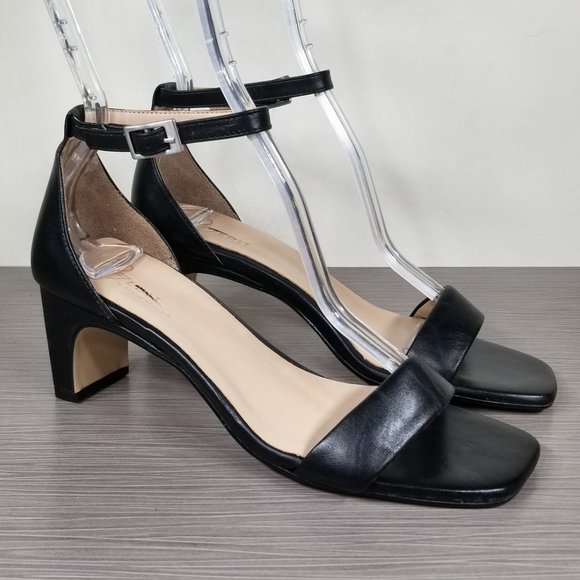 27 EDIT Naturalizer Iriss Ankle Strap Sandals, Black Leather, Womens Size 6.5 M - Picture 3 of 16